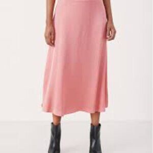 Elegant Pink Midi Skirt